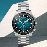 Tissot PR516 Blue Dial Silver Steel Strap Watch for Men - T149.417.11.041.01