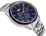 Lacoste Boston Blue Dial Silver Steel Strap Watch for Men - 2011081