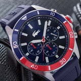 Lacoste Tiebreaker Blue Dial Blue Silicon Strap Watch for Men - 2011154