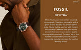 Fossil Neutra Green Dial Brown Leather Strap Watch for Men - FS6073
