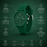 Lacoste 12.12 Green Dial Green Silicon Strap Watch for Men - 2011245