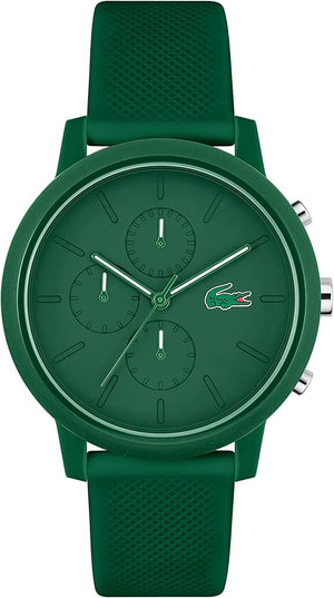 Lacoste 12.12 Green Dial Green Silicon Strap Watch for Men - 2011245