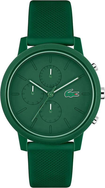 Lacoste 12.12 Green Dial Green Silicon Strap Watch for Men - 2011245