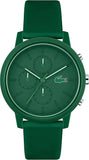Lacoste 12.12 Green Dial Green Silicon Strap Watch for Men - 2011245