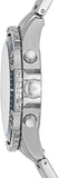 Fossil Garrett Chronograph Blue Dial Silver Steel Strap Watch for Men - FS5623