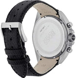 Hugo Boss Driver Chronograph Black Dial Black Leather Strap Watch for Men -1513087
