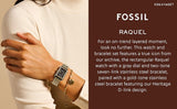 Fossil Raquel Gray Dial 2 Tone Steel Strap Watch for Women - ES5376