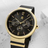 Tommy Hilfiger Lidia Black Dial Black Mesh Strap Watch for Women  - 1782540