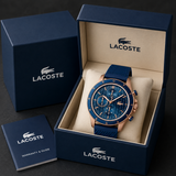 Lacoste Neoheritage Blue Dial Blue Silicone Strap Watch for Men - 2011253