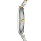 Michael Kors Darci Silver Dial Two Tone Steel Strap Watch for Women - MK3215