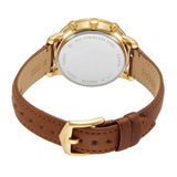 Fossil Neutra White Dial Brown  Leather Strap Watch for Women- ES5278