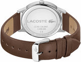 Lacoste Madrid  Grey Dial Brown Leather Strap Watch for Men - 2011033