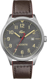 Lacoste Continental Gray Dial 2 Tone Leather Strap Watch for Men - 2011020