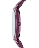 Michael Kors Darci Black Dial Purple Steel Strap Watch for Women - MK3554