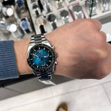 Tissot PR516 Blue Dial Silver Steel Strap Watch for Men - T149.417.11.041.01