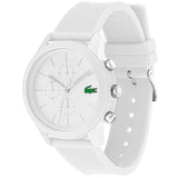 Lacoste 12.12 White Dial White Silicon Strap Watch for Men - 2010974