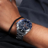 Lacoste Tiebreaker Black Dial Silver Steel Strap Watch for Men - 2011155