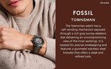 Fossil Townsman Clear Dial Gray Steel Strap Watch for Men- ME3268