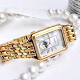 Fossil Raquel 2 Tone Dial Gold Steel Strap Watch for Women - ES5398