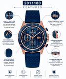 Lacoste Neoheritage Blue Dial Blue Silicone Strap Watch for Men - 2011253