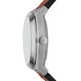 Fossil Everett Green Dial Brown Leather Strap Watch for Men - ME3261