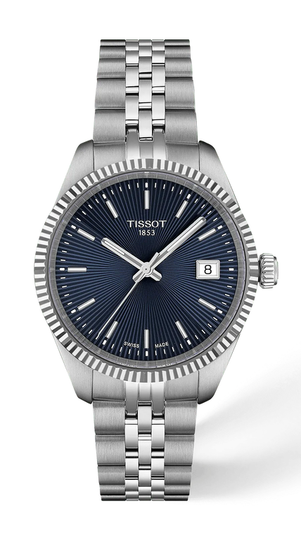 Tissot Ballade Blue Dial Silver Stainless Steel Watch for Unisex - T156.210.11.041.00