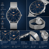 Lacoste Club Blue Dial Blue Steel Strap Watch for Men - 2011228