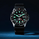 Fossil GMT Black Dial Black Silicon Strap Watch for Men - FS6036