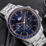 Lacoste Boston Blue Dial Silver Steel Strap Watch for Men - 2011081