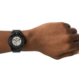 Fossil Bannon Black Dial Black Steel Strap Watch for Men - BQ2679