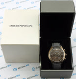 Emporio Armani  Zeta  Brown Dial Gray Fabric Strap Watch for Men - AR1976