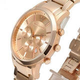 Emporio Armani Classic Chronograph Rose Gold Dial Rose Gold Steel Strap Watch For Men - AR2452