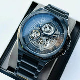 Fossil Evanston Black Dial Black Steel Strap Watch for Men - BQ2621