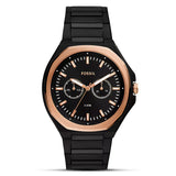 Fossil Evanston Black Dial Black Steel Strap Watch for Unisex - BQ2645