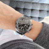 Fossil Bannon Black Dial Gray Steel Strap Watch for Men - BQ2705