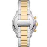 Fossil Bannon White Dial Two Tone Steel Strap Watch for Men - BQ2707