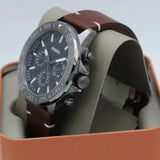 Fossil Bannon Black Dial Brown Leather Strap Watch for Men - BQ2709