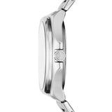 Fossil Bannon Blue Dial Silver Steel Strap Watch for Men - BQ2751