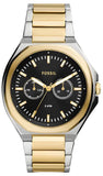 Fossil Bannon Black Dial 2 Tone Steel Strap Watch for Men - BQ2752