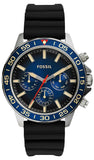 Fossil Bannon Blue Dial Sillicone Strap Watch for Men - BQ2772