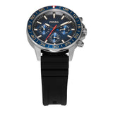 Fossil Bannon Blue Dial Sillicone Strap Watch for Men - BQ2772