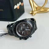 Fossil Autocross Black Dial Black Steel Strap Watch for Men - BQ2875