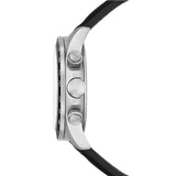 Fossil Autocross Two Black Dial Black Leather Strap Watch for Men - BQ2888
