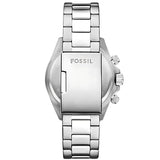 Fossil Autocross Red Dial Silver Steel Strap Watch for Men - BQ2895