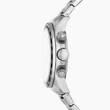 Fossil Autocross Red Dial Silver Steel Strap Watch for Men - BQ2895