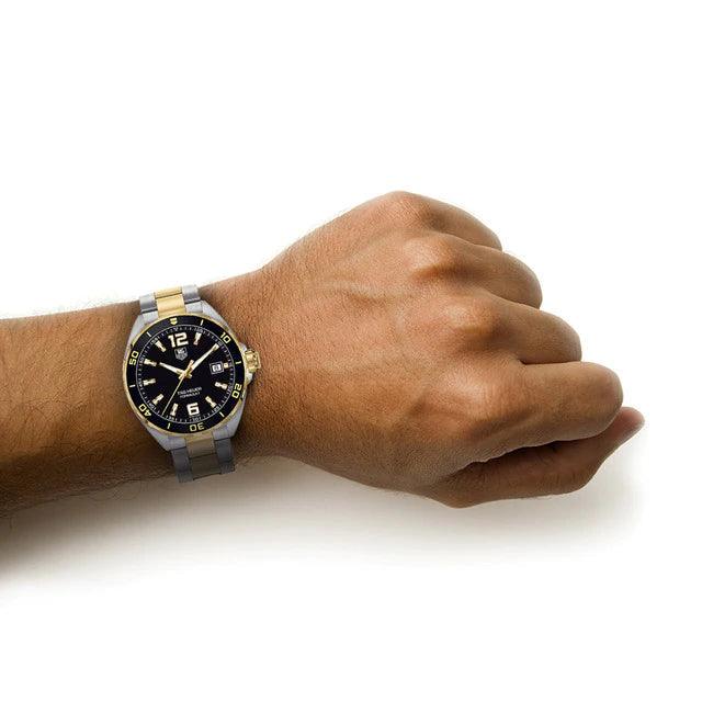 Tag Heuer Formula 1 Quartz Black Dial Two Tone Steel Strap Watch for Men - WAZ1121.BB0879