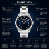 Tissot PR 100 Blue Dial Silver Steel Strap Watch for Women - T150.210.11.041.00