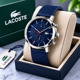 Lacoste Replay Blue Dial Blue Leather Strap Watch for Men - 2011176