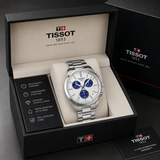 Tissot PR 100 White Dial Silver Steel Strap Watch for Men - T150.417.11.011.00