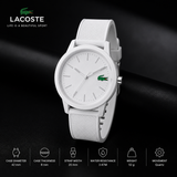 Lacoste 12.12 White Dial White Silicon Strap Watch for Unisex - 2010984